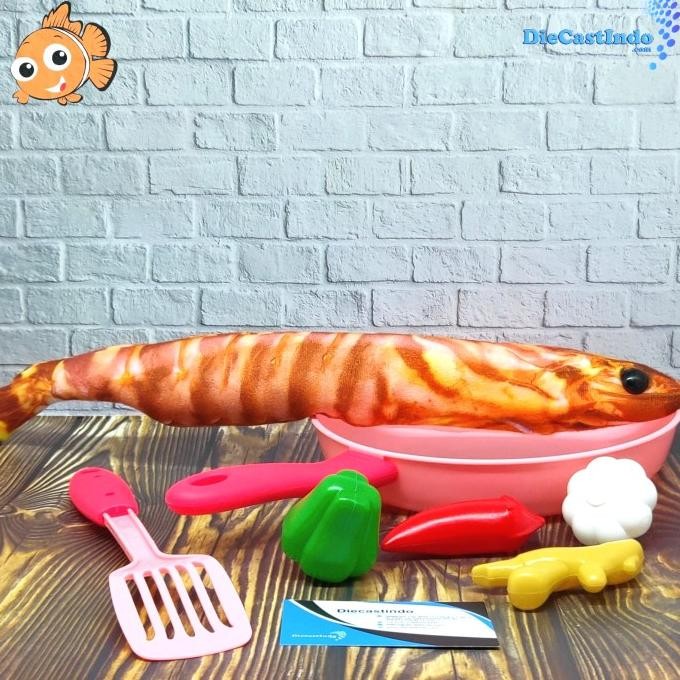 Mainan Ikan Gerak - Boneka Ikan Bergerak Kitchen Set - Udang
