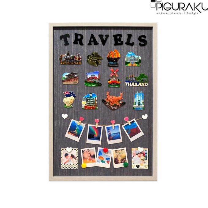 

TERBARU - Magnet Frame 20RS 50X75Cm- Minimalis 2CM-Magnetic Board 20RS