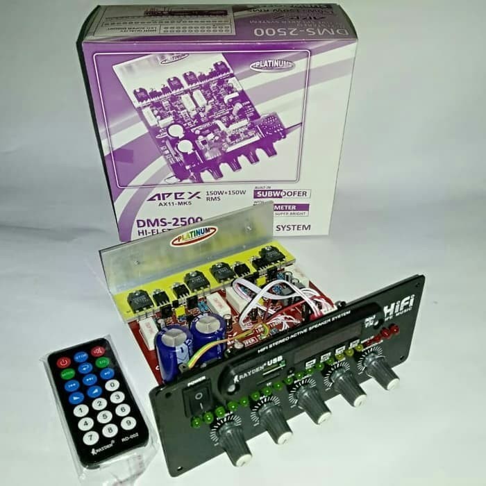 KIT Power Active Subwoofer + MP3 + VU LED 20CH Platinum DMS-2500