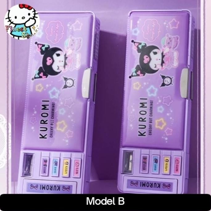 

TERBARU - Tempat Pensil Sanrio Magnetic Pencil Case Kuromi Kotak Pulpen Mekanik