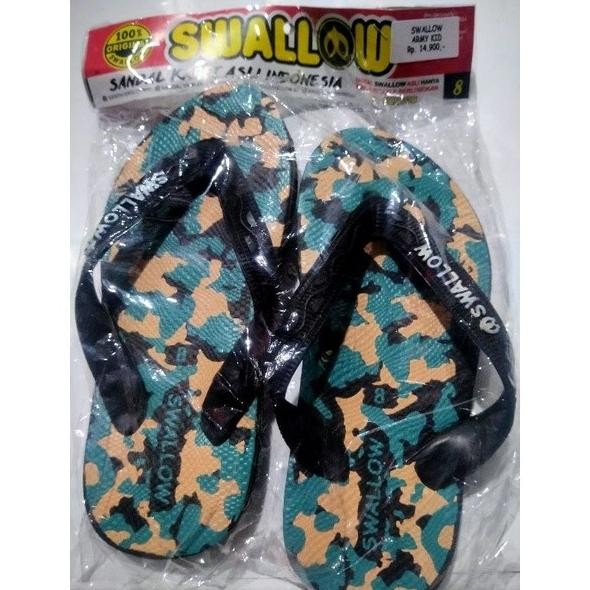 SANDAL JEPIT ANAK SWALLOW ARMY 1/2.LUSIN /.SANDAL JEPIT SWALLOW ARMY