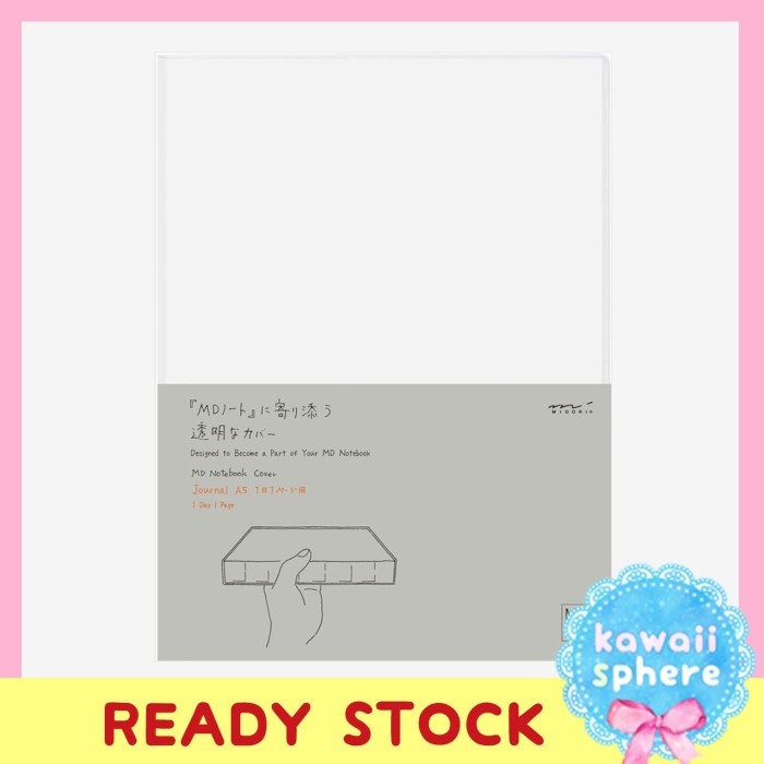 

Midori MD Notebook Cover Transparent for 1 Day 1 Page A5 Ready Stock