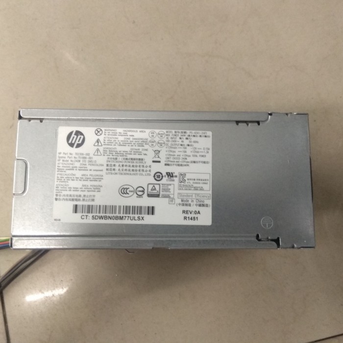 psu hp built up branded 6 pin + 4 pin power supply model 240STD ENTL HARGA SPESIAL