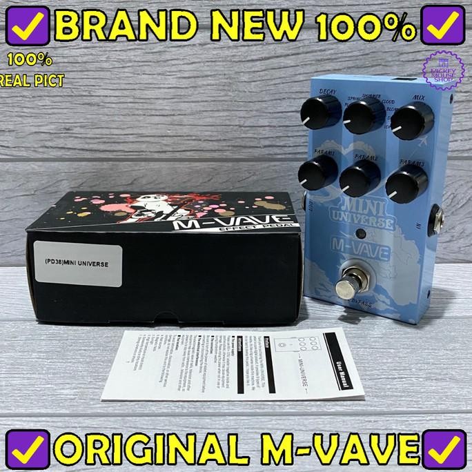 Efek Gitar M-Vave Mini-Universe Pd38 Multi Reverb Bigsky Pedal 9In1