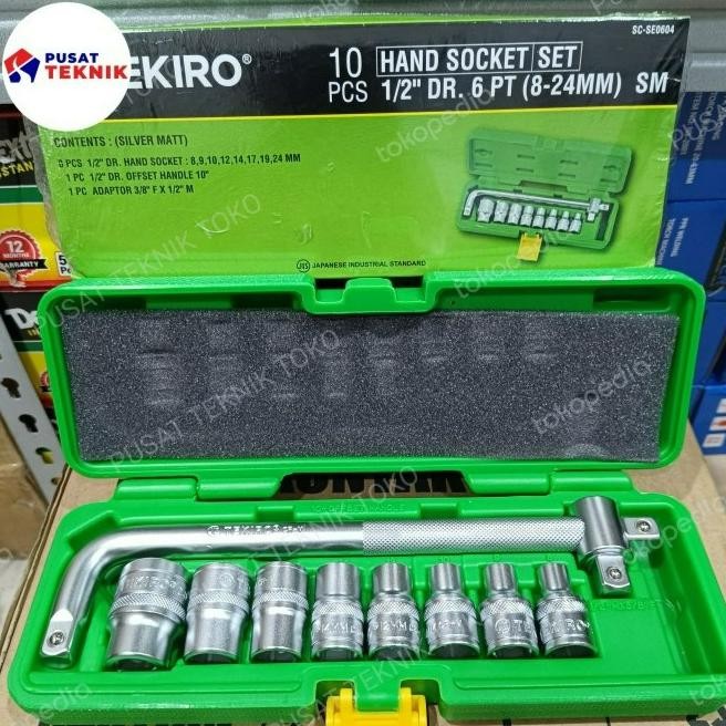 Kunci Sok Tekiro 8-24 / Kunci Sok Tekiro / Sok Set Tekiro 10Pcs Terbaik