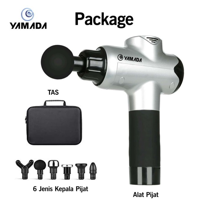 Cuci Gudang Yamada Alat Pijat Mg 2200 Otot Gun Muscle Massager Massage-Silver
