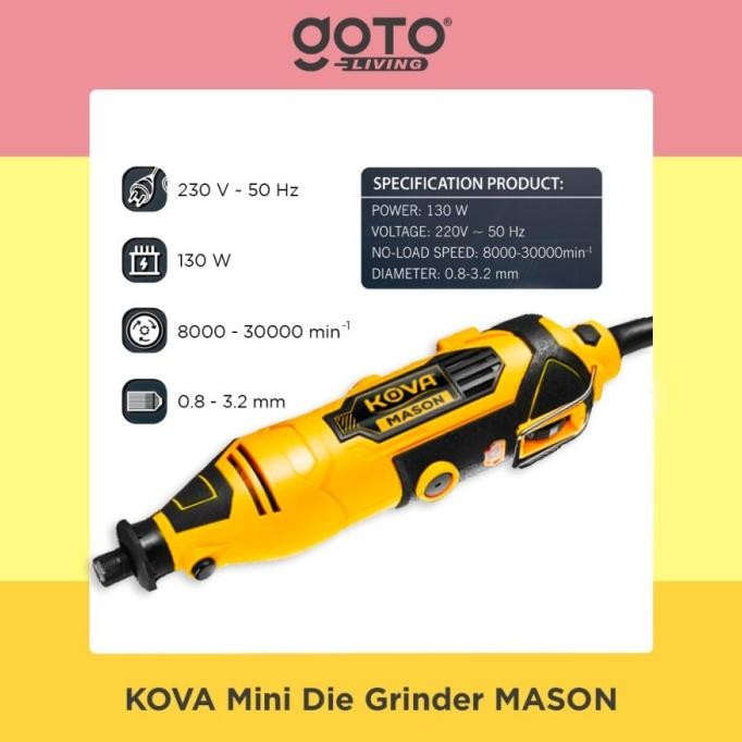

Kova Mason Mini Die Grinder Tuner Set 40 Pcs Gerinda Bor Mini Original Dan Terpercaya