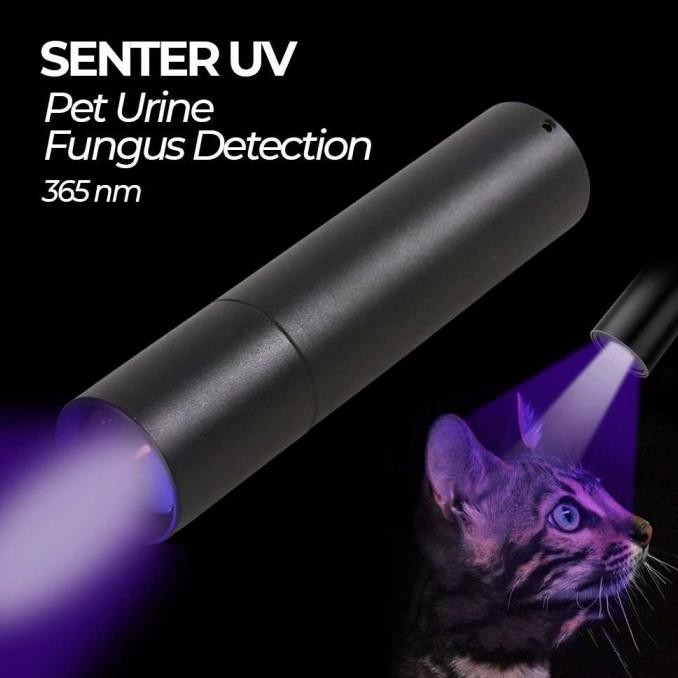 Senter UV rechargeable USB Type C money detector ultraviolet