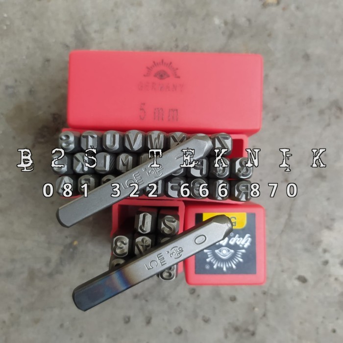 

Huruf Dan Angka Ketok 5mm GERMANY Tjap Mata Stamp Punch Set