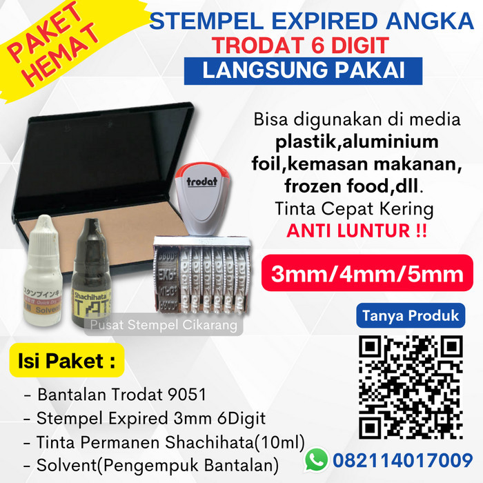

[PAKET HEMAT] Stempel Expired Angka Trodat 6 Digit - SIAP PAKAI !!