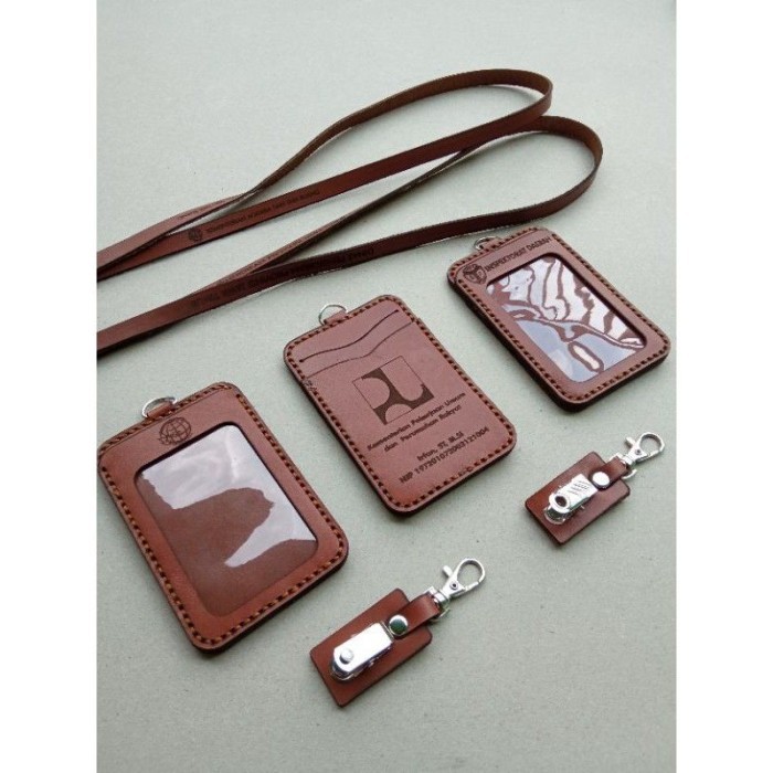 

ID CARD HOLDER / NAME TAG PUPR / ID CARD KULIT ASLI CUSTOM LOGO PUPR