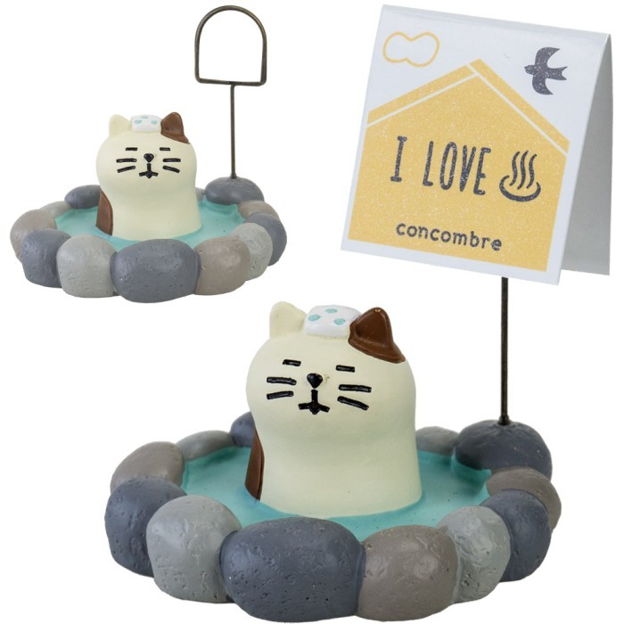 

Card Stand Holder DECOLE Concombre Traveling - Onsen Kucing Putih