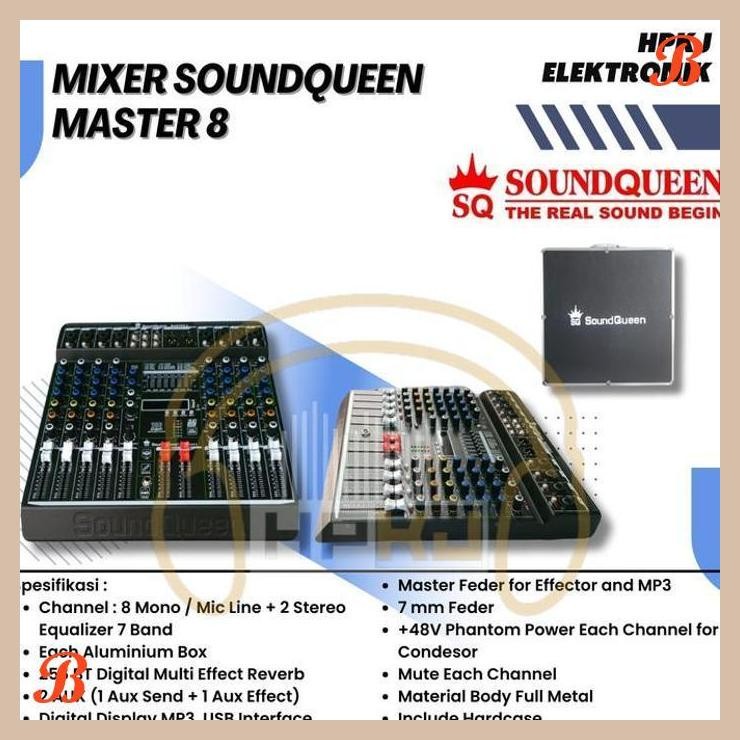 | HKJ | MIXER AUDIO SOUNDQUEEN MASTER 8 CHANNEL MIXER SOUNDQUEEN MASTER 8CH