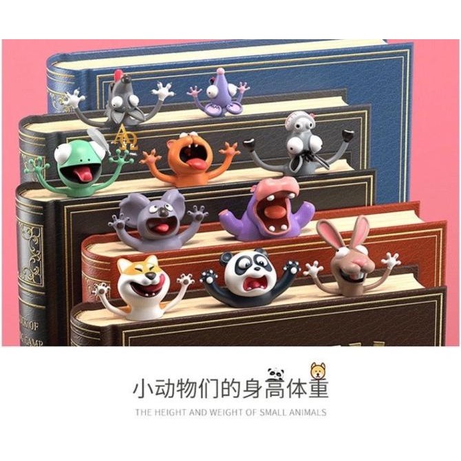 

TERLARIS - Pembatas Buku Unik / Bookmark Edisi Animals Imut 3D Lux Limited