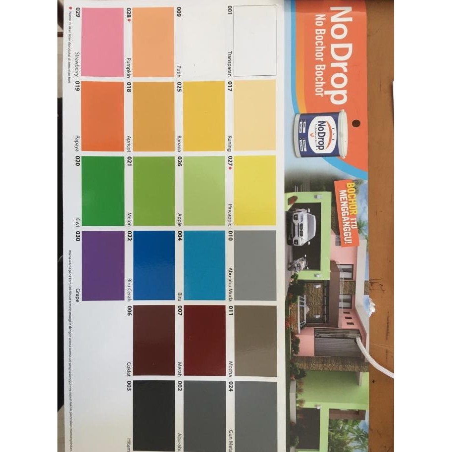 CAT TEMBOK NODROP PELAPIS ANTI BOCOR NO DROP 20 KG SEMUA WARNA