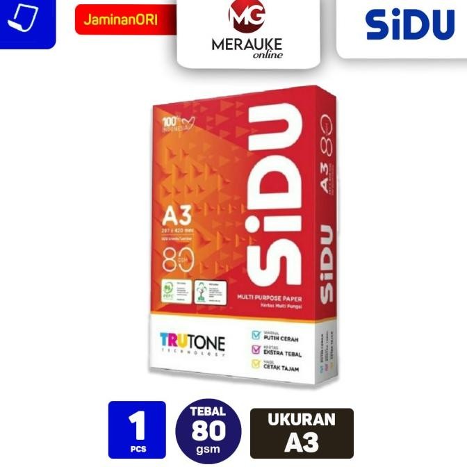 

TERBARU - Kertas HVS SiDU A3 80gsm Isi 500 Lembar