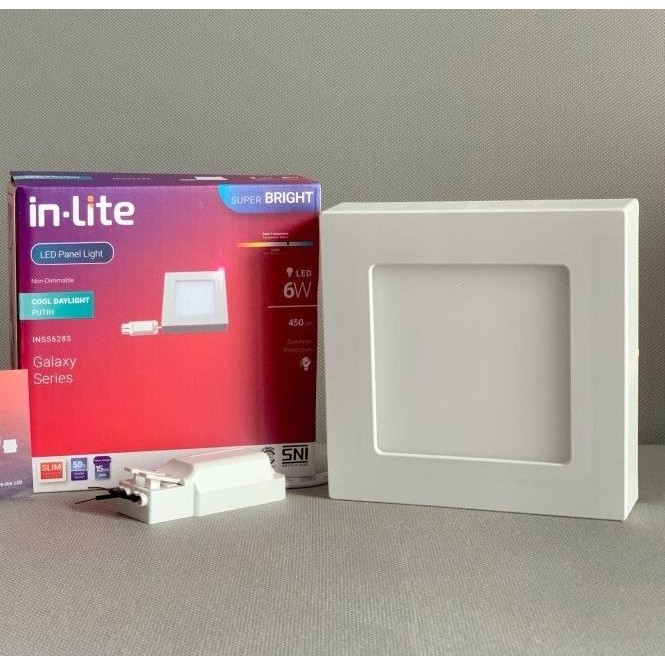 LAMPU DOWNLIGHT LED PANEL INLITE IN LITE 6W 6 WATT KOTAK OUTBOW
