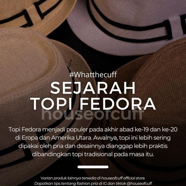 Houseofcuff Topi Fedora Hat Fedora Hat Blue Flux