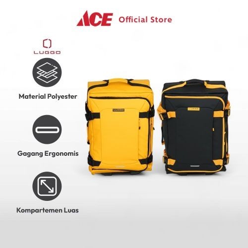 TERBARU Ace Luggo Athleisure Koper Polyester Softcase Luggage Koper Kabin Tas Jalan-Jalan Travel Bag