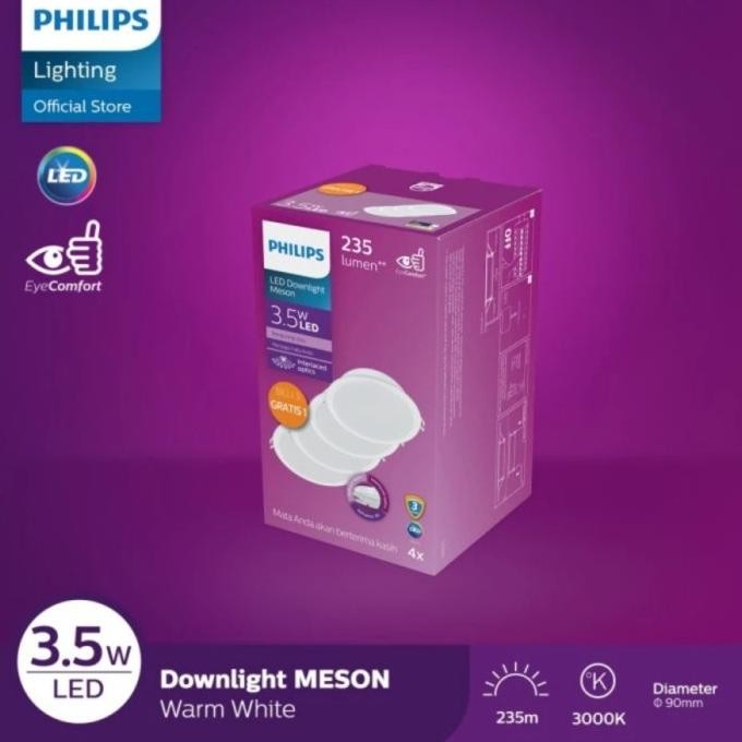 

TERSEDIA LAMPU DOWNLIGHT LED MULTIPACK 59441 MESON 3,5W BELI 3 GRATIS 1
