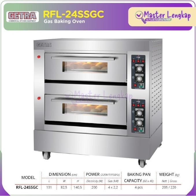 GETRA GAS BAKING OVEN RFL-24SSGC / RFL 24 SSGC / RFL24SSGC / RFL-24-SSGC