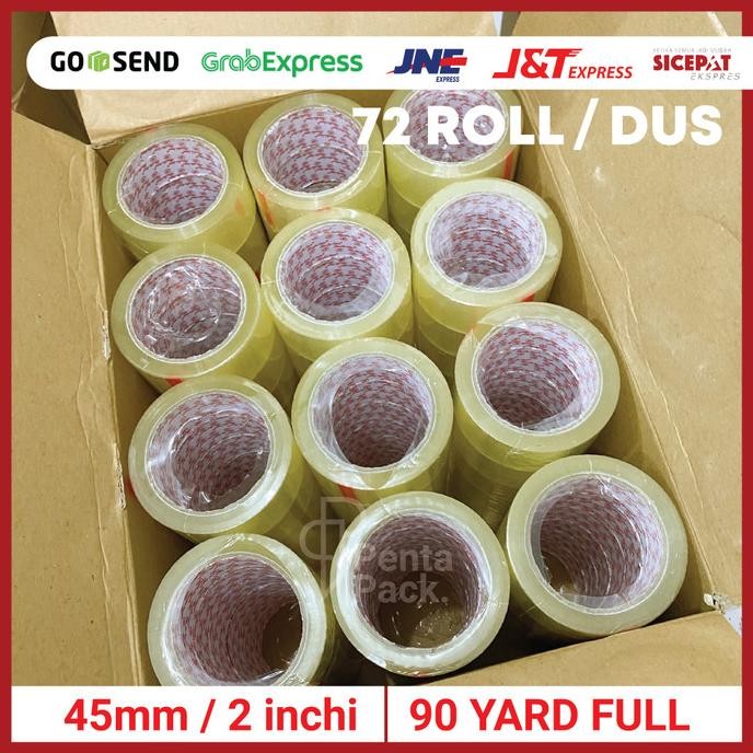 

TERLARIS - [1 DUS] Lakban Selotip Isolasi - BENING (45 mm/2 inchi X 90 yard)