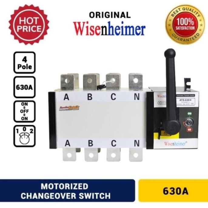 Change Over Swicth Motorised 4P 630A Wisenheimer Ohm Saklar Otomatis  Ready
