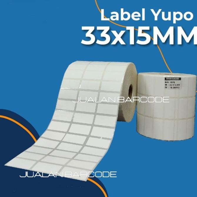 

NEW YUPO LABEL 33 X15 3 LINE ISI 10000 | STIKER LABEL BARCODE 33x15