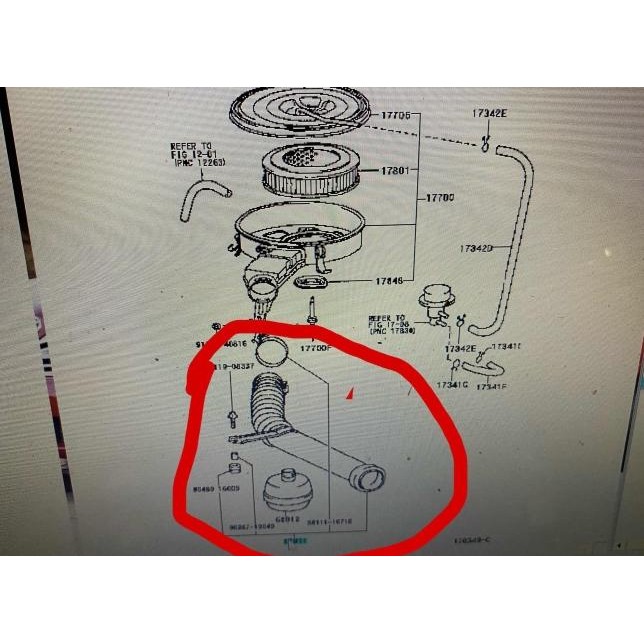 SELANG HAWA-SELANG FILTER UDARA KIJANG KAPSUL CARBURATOR ORIGINAL