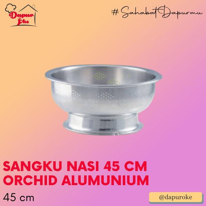 Sangku Nasi 45 cm Orchid Alumunium