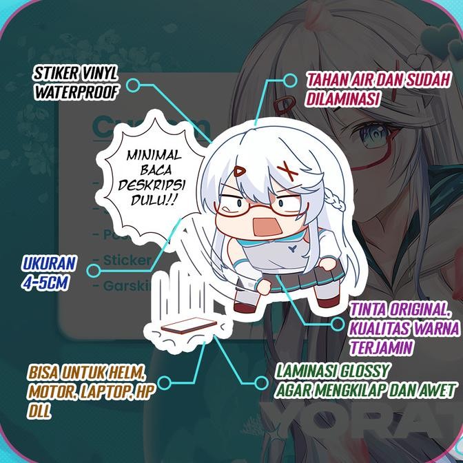 

Stiker Glossy 1 Set Honkai Star Rail Hsr, Sticker Anime Lucu Untuk Hp