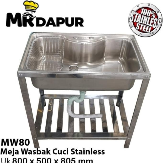 WASBAK DAPUR STAINLESS MRDAPUR MW80 ORIGINAL