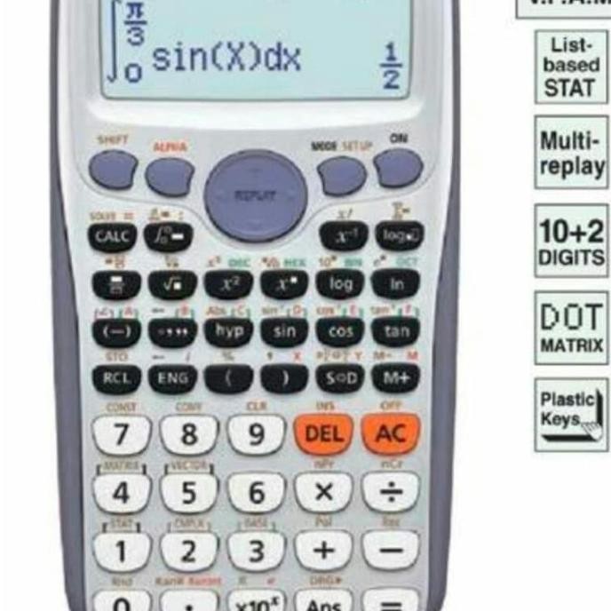 

CALCULATOR/KALKULATOR SCENTIFIC CASIO FX 570ES PLUS#STOK TERBATAS