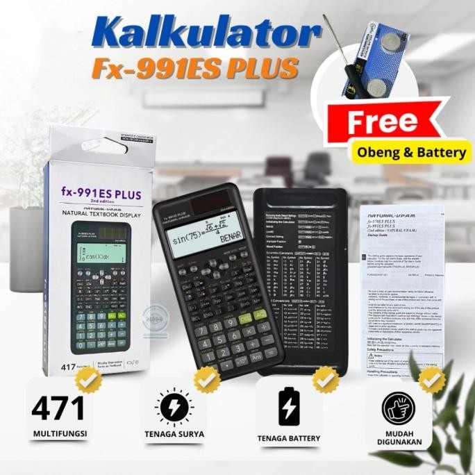 

TERLARIS - ABADI 93 - TERMURAH Kalkulator Scientific Ilmiah FX-991ES Plus 2nd Edi