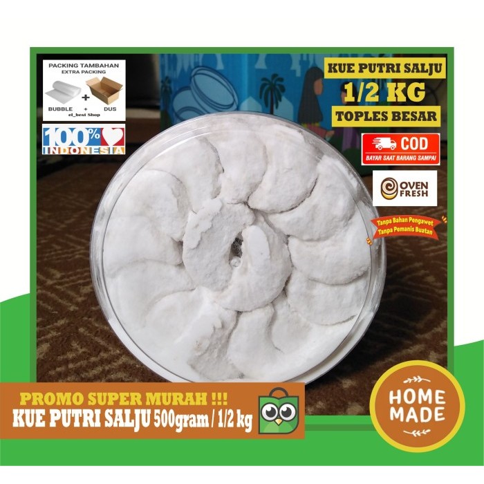 

Natal Kue Kering Lebaran Natal Putri Salju 500 gram Paket Cemilan Murah Limited