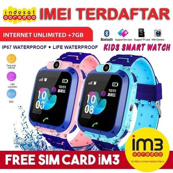 Dennos W33 WATERPROOF Kids Smart Watch Q12 Q12B Anak Jam Tangan