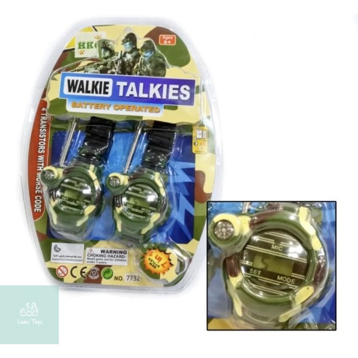 Mainan Anak Jam Tangan Walkie Talkie Army Tentara 7732