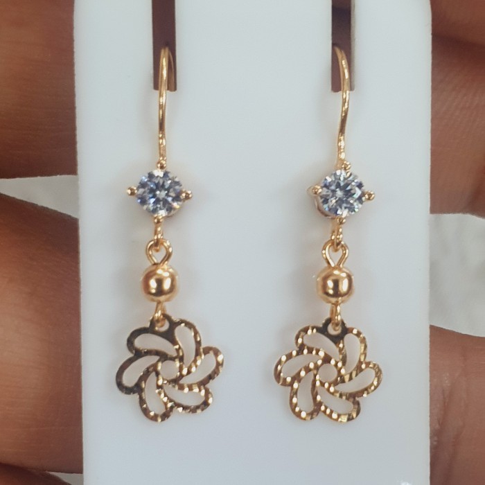 anting kawatan desi emas 70% 700 70 % variasi bunga matahari