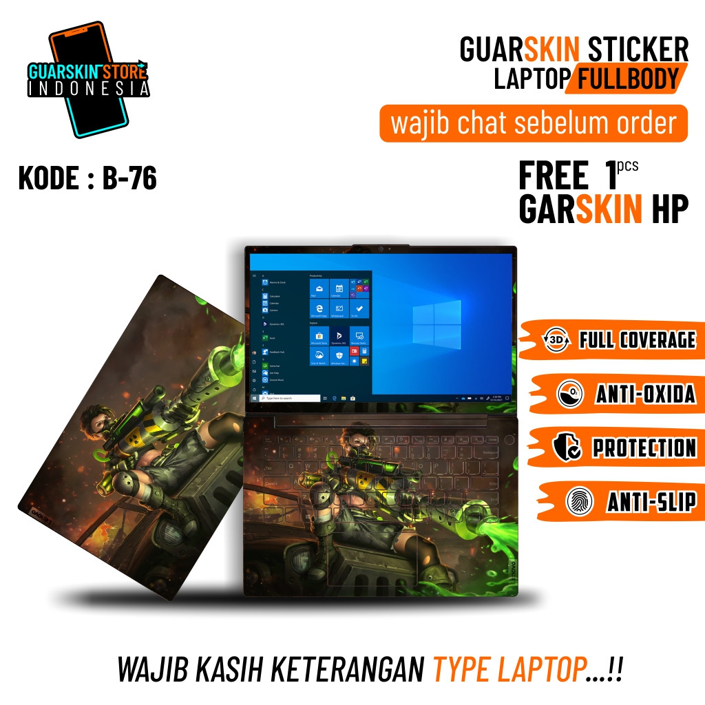Promo2pcs - Laptop Kode B76b80 Garskin Stiker/not Case Premium Quality CustomCOD