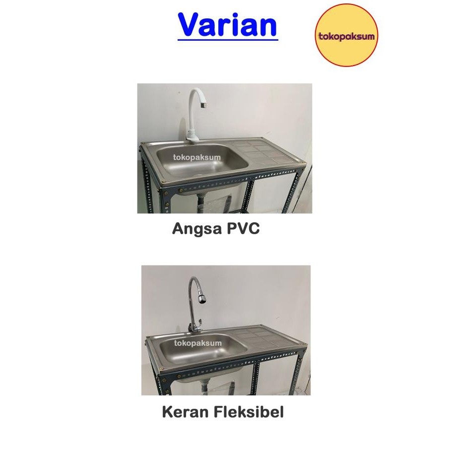 Wastafel Cuci Piring Portable Kitchen Sink Bak Cuci Piring Tempat Cuci Piring Stainless