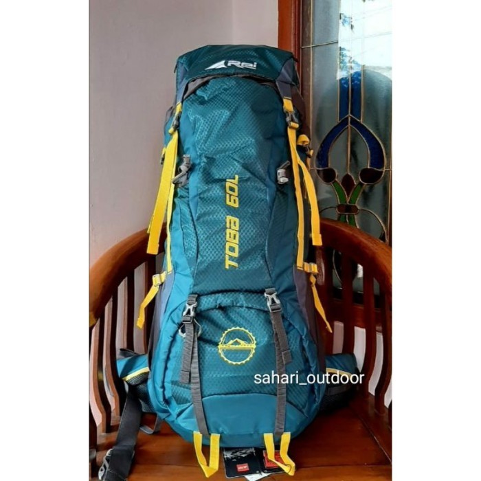 TERBARU tas gunung carrier Arei toba 60L include cover bag keril rei 60L