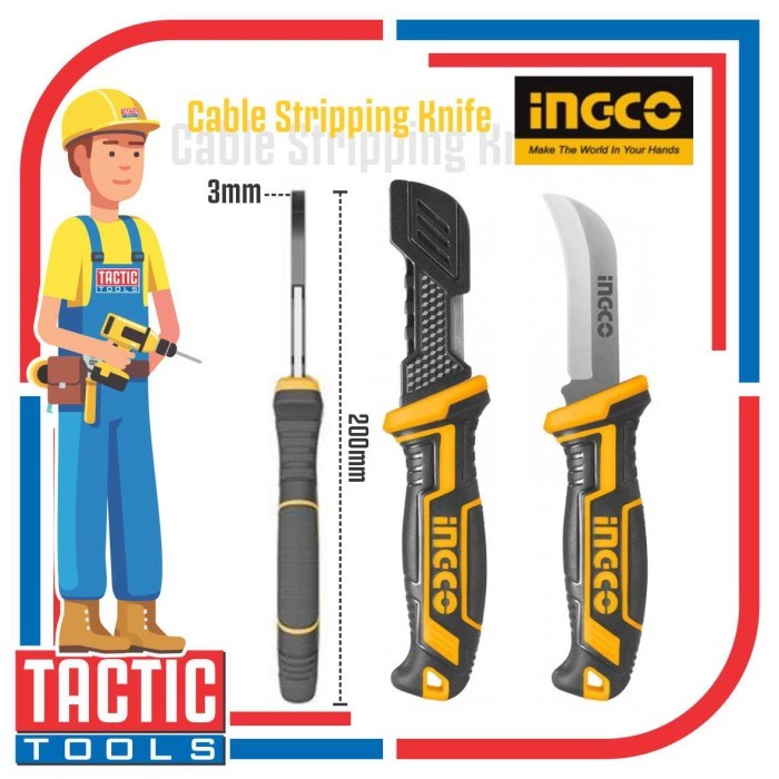 

INGCO Cable Stripping Knife / Pisau Pengupas Kabel 200mm