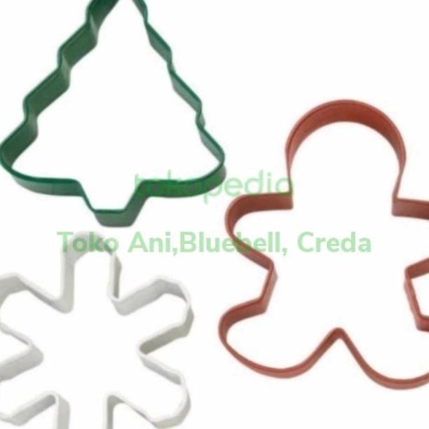 

Wilton Cetakan Cookie Natal - Christmas Tree, Snowflake, Gingerbread.
