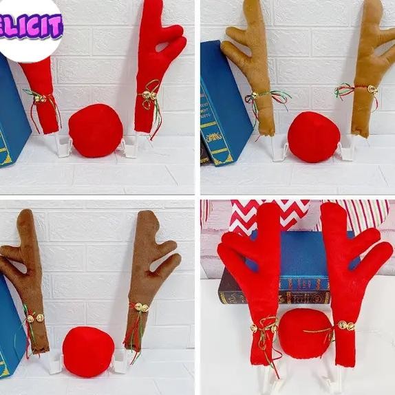 Tanduk Rusa Mobil Dekorasi Natal Hiasan Tanduk Rusa Ukuran Jumbo