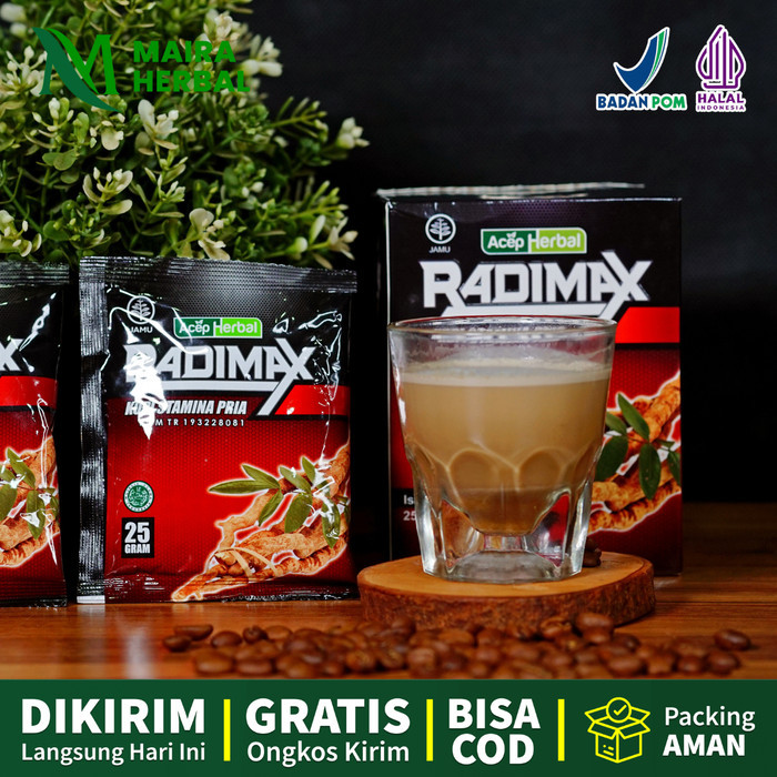 

Spesial Radimax Kopi Hitam Bubuk Isi 10 Sachet @25G - Kopi Kesehatan Stamina