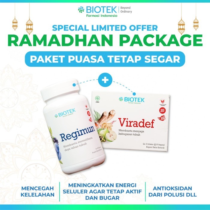 

Promo Viradef X Regimun Obat Herbal Agar Puasa Tetap Segar Dan Kuat