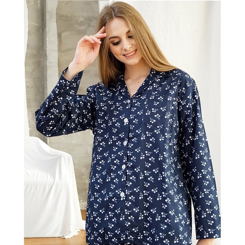 TERBARU Baju Tidur Piyama Wanita Yumico Bahan Import Katun TP - set Roses