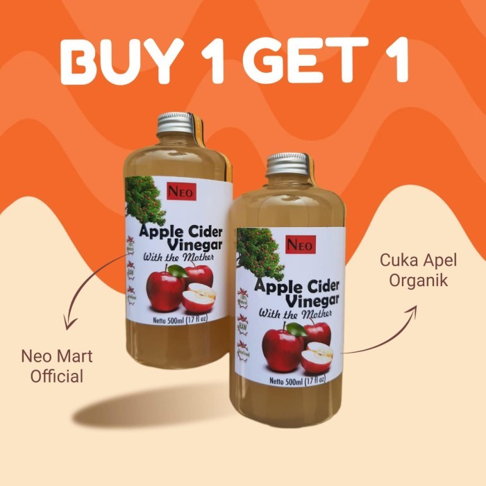 

HRG DISKON NEO Cuka Apel 500mlx2 Apple Cider Vinegar With The Mother