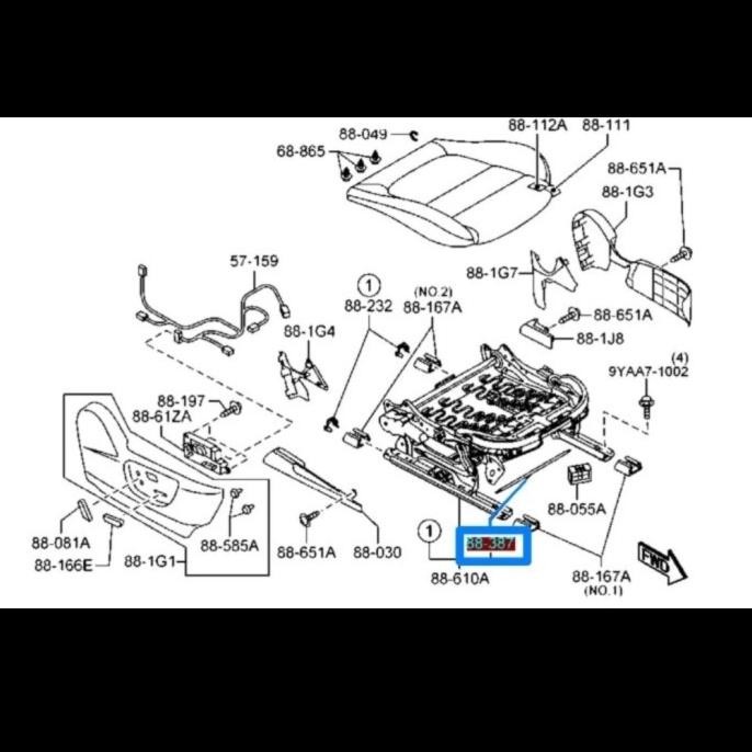 Kabel Jok Mazda Cx5 Cable Seat No 1 Genuine Mazda Premium