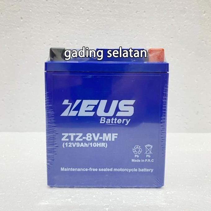 Aki motor cbr250 , nmax old ZTZ-8V-MF GTZ8V Zeus aki kering r25